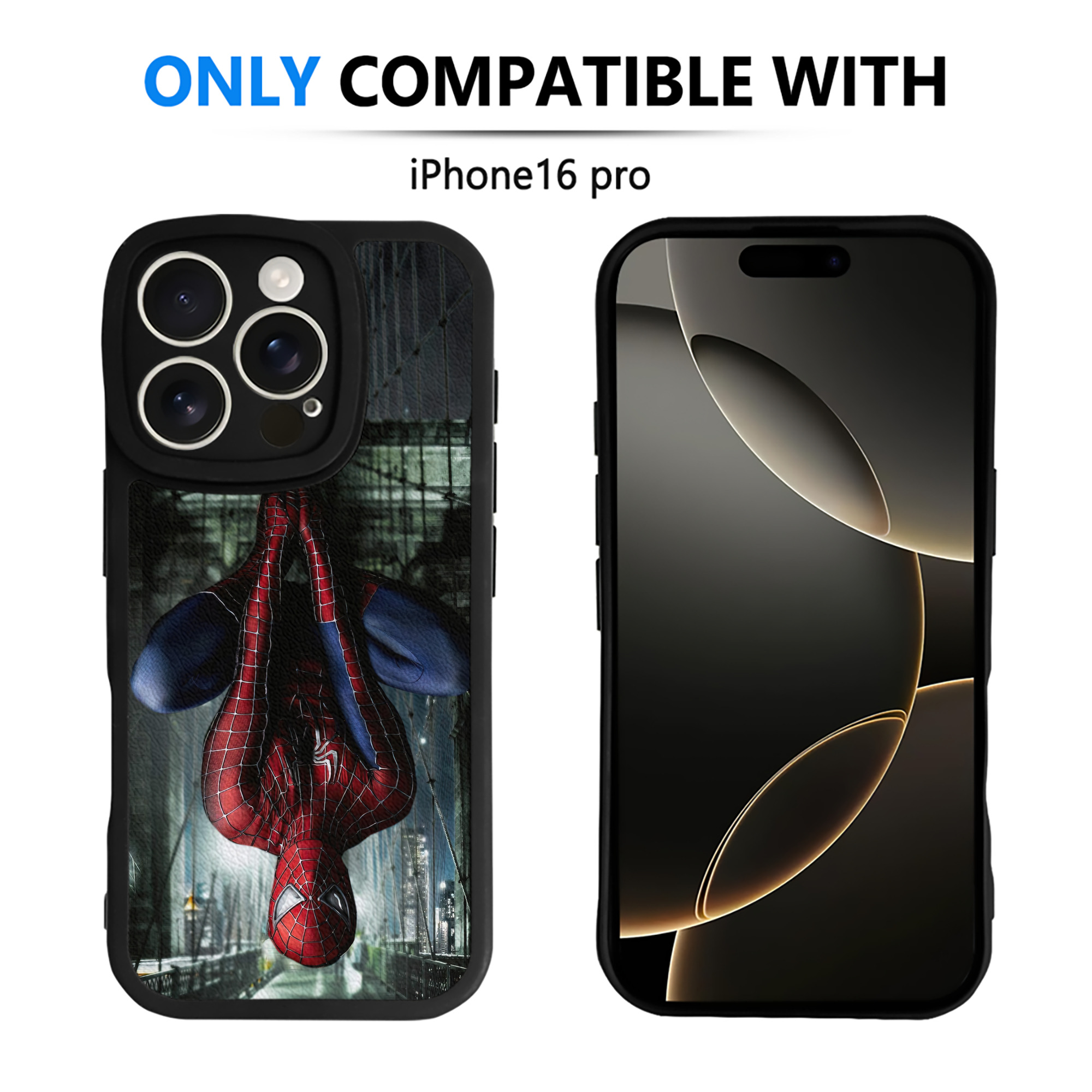 Spider Man スパイダーマン 【iPhone 16シリーズ対応】シリコンスマホケース（レザー調） 材質：シリコン